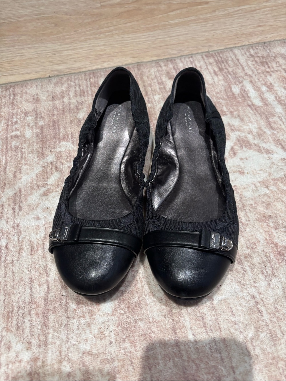 Coach Black Leather Women's Flats size 9.5